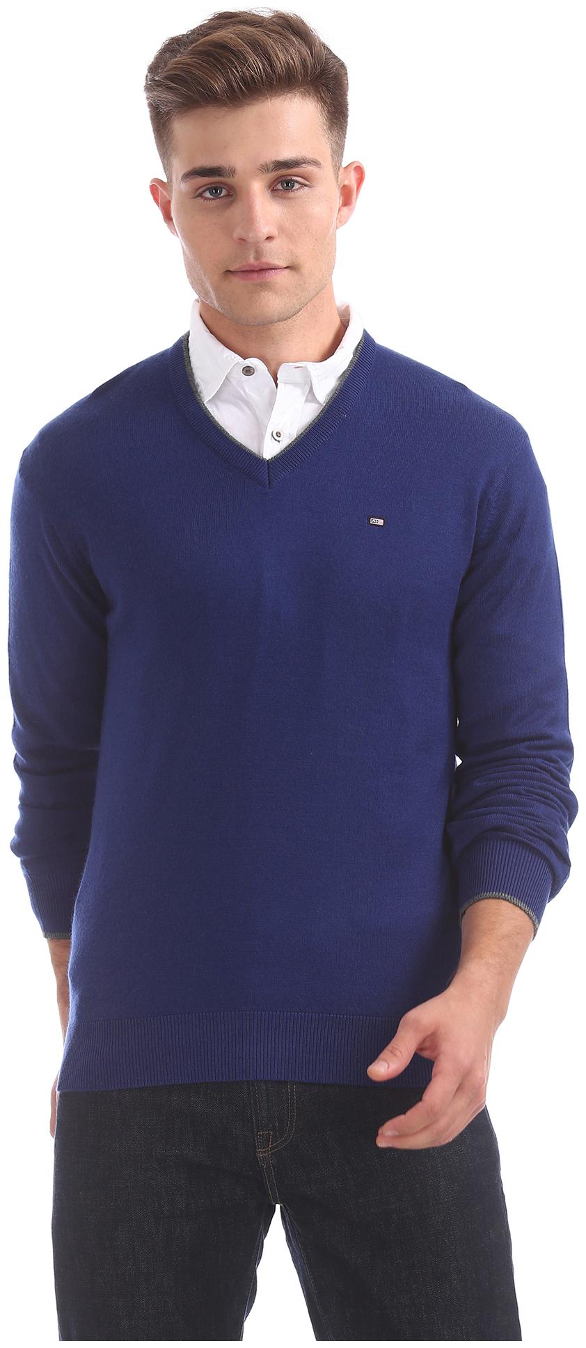 

Arrow Men Wool Pullover Blue