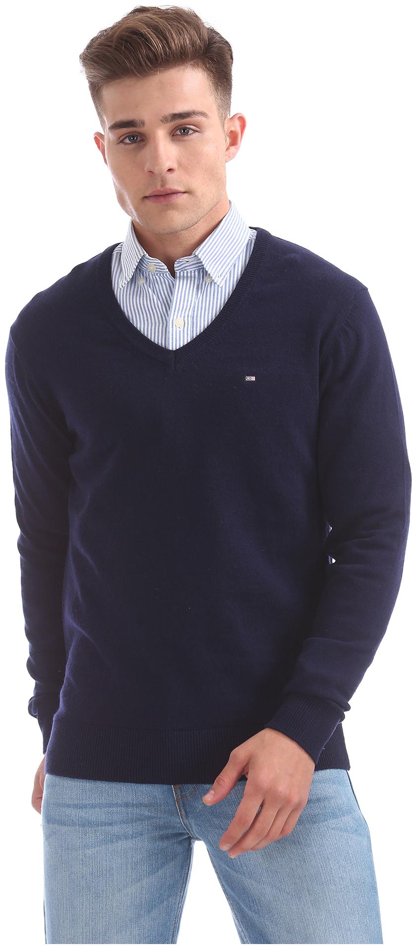 

Arrow Men Wool Pullover Blue
