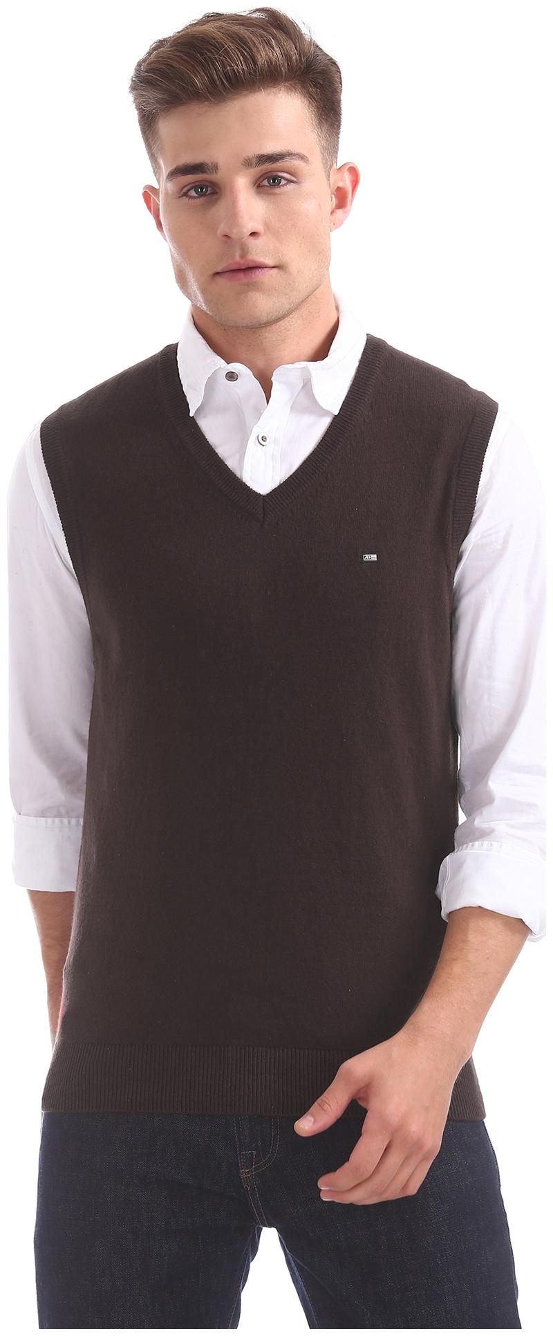 

Arrow Men Wool Pullover Brown