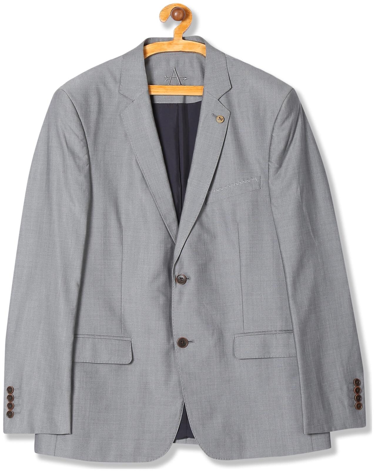 

Arrow Men Wool Single Breasted Suit Grey