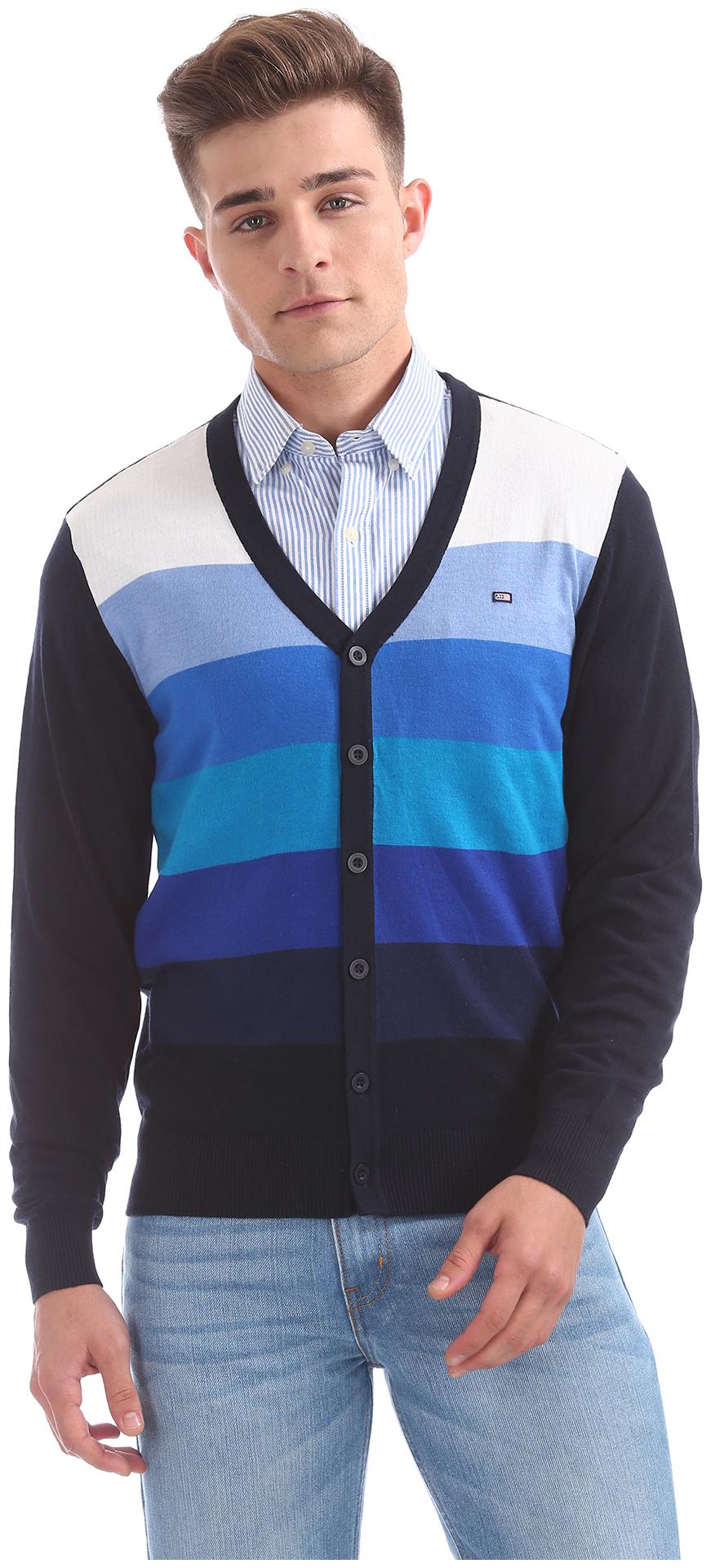 

Arrow Men Black V neck Cardigan