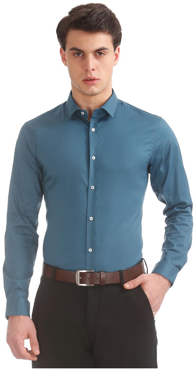 

Arrow Newyork Blue Cotton Skinny Fit Stretch Shirt