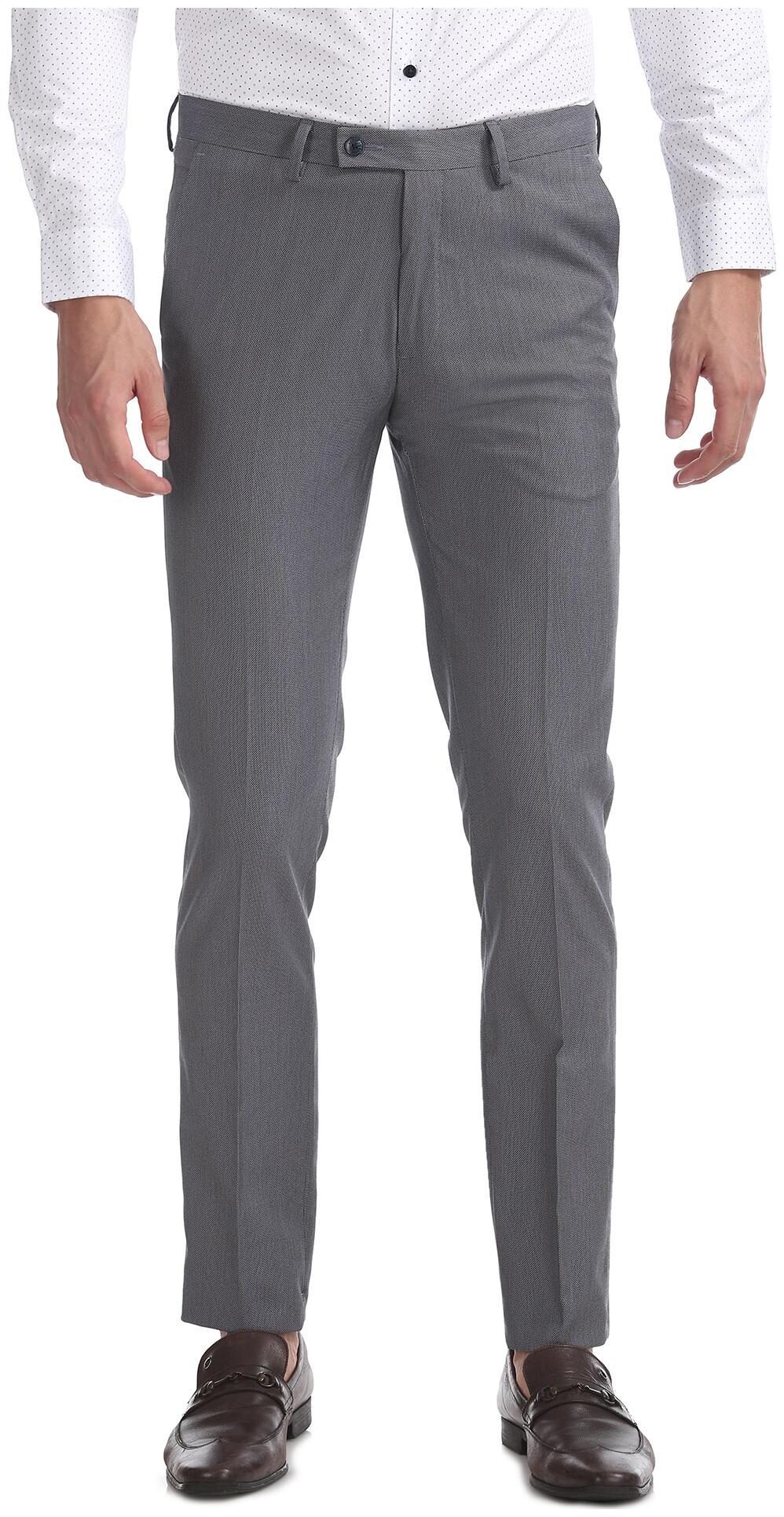 

Arrow Men Solid Slim Fit Formal Trouser - Grey