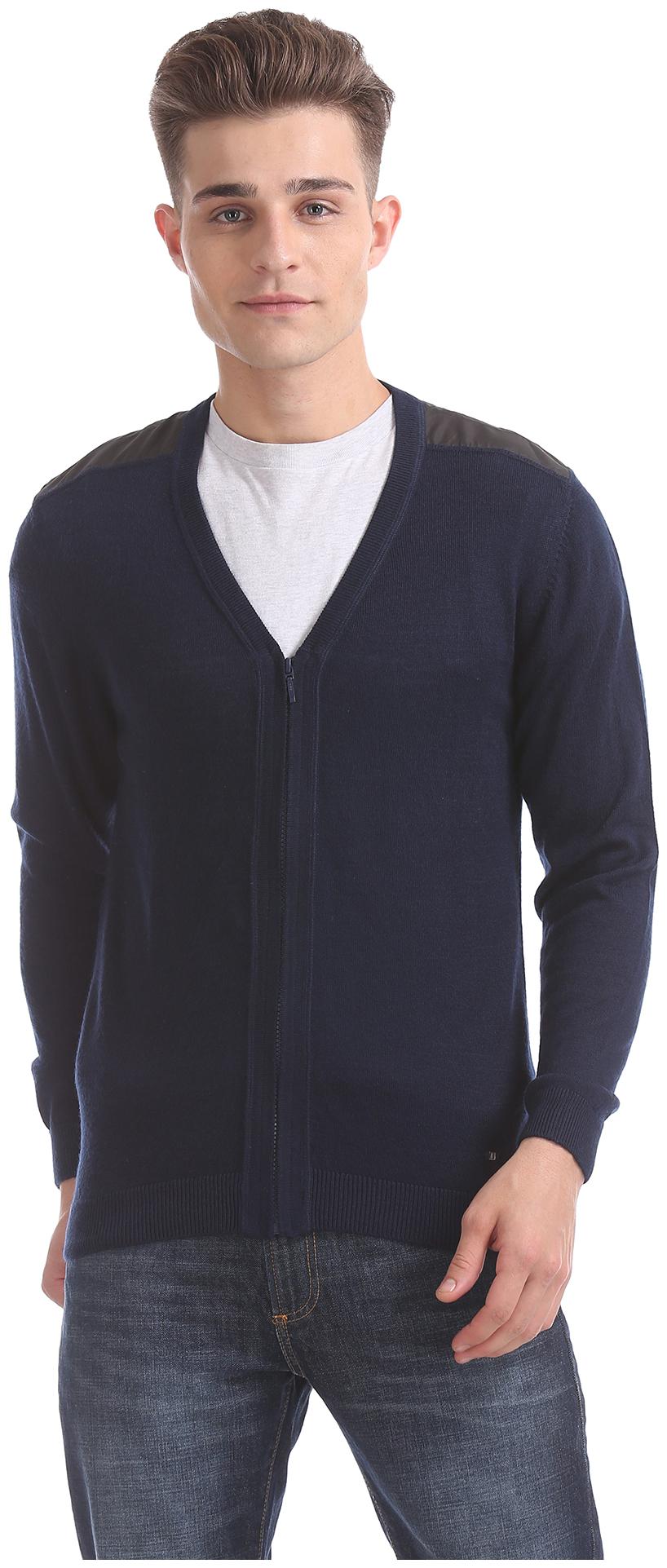 

Arrow Men Blue Round neck Pullover