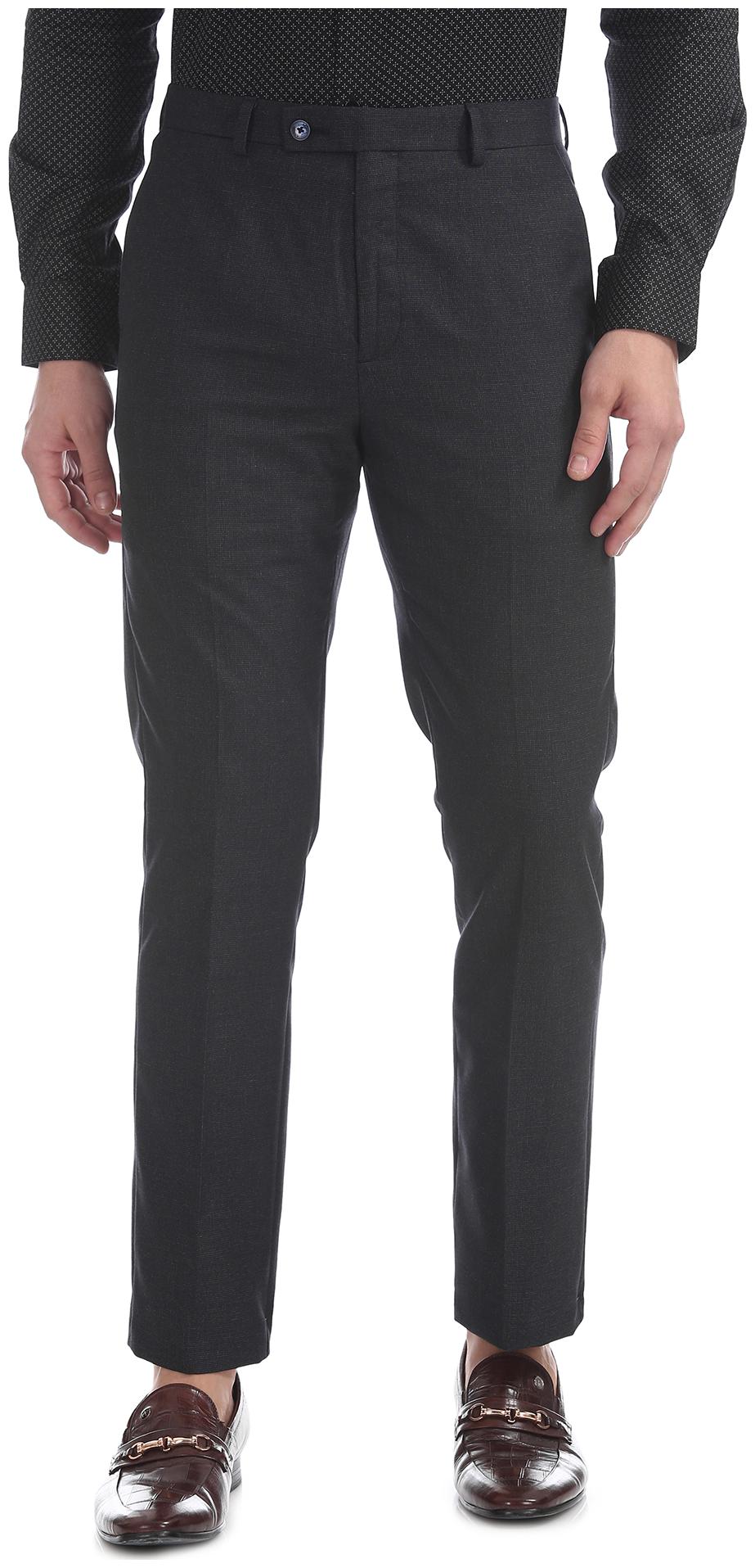 

Arrow Men Solid Tapered Fit Formal Trouser - Blue