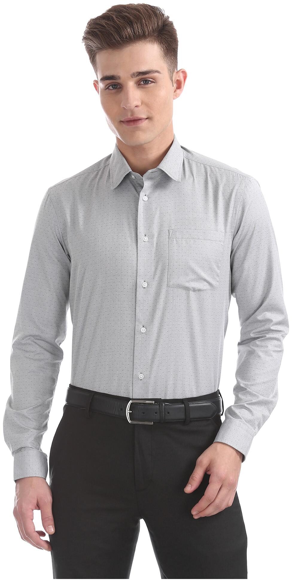 

Arrow Men Slim fit Formal Shirt - Grey
