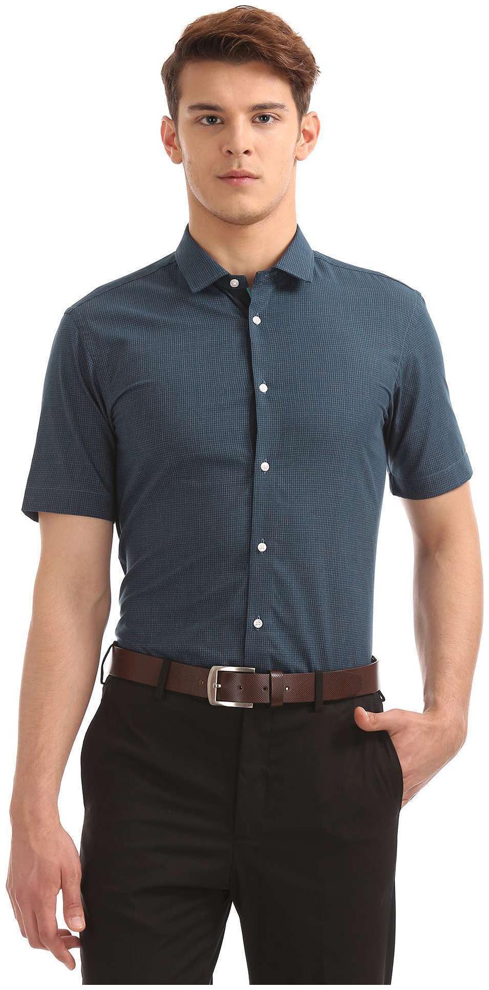 

Arrow Men Super slim fit Formal Shirt - Blue
