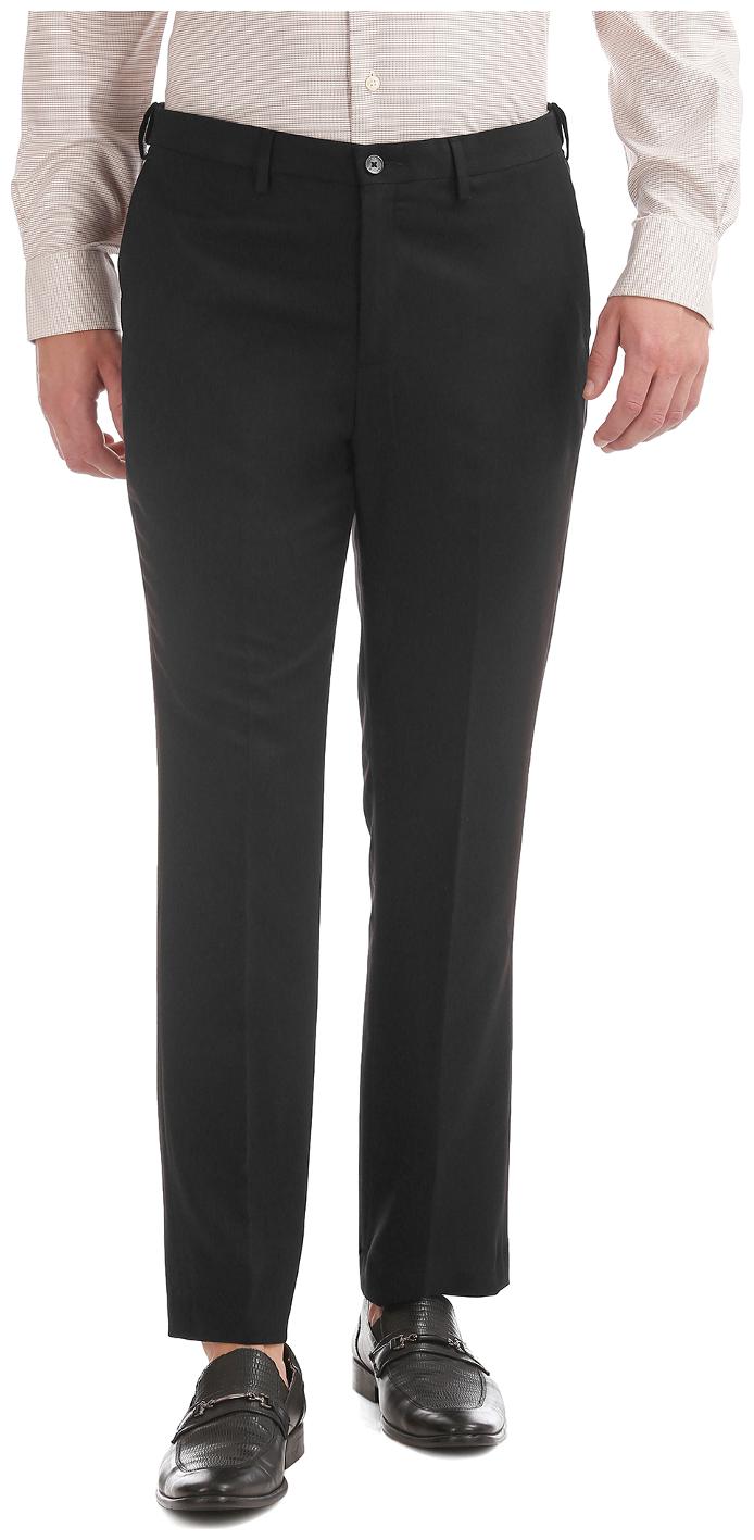 

Arrow Men Solid Tapered Fit Formal Trouser - Black