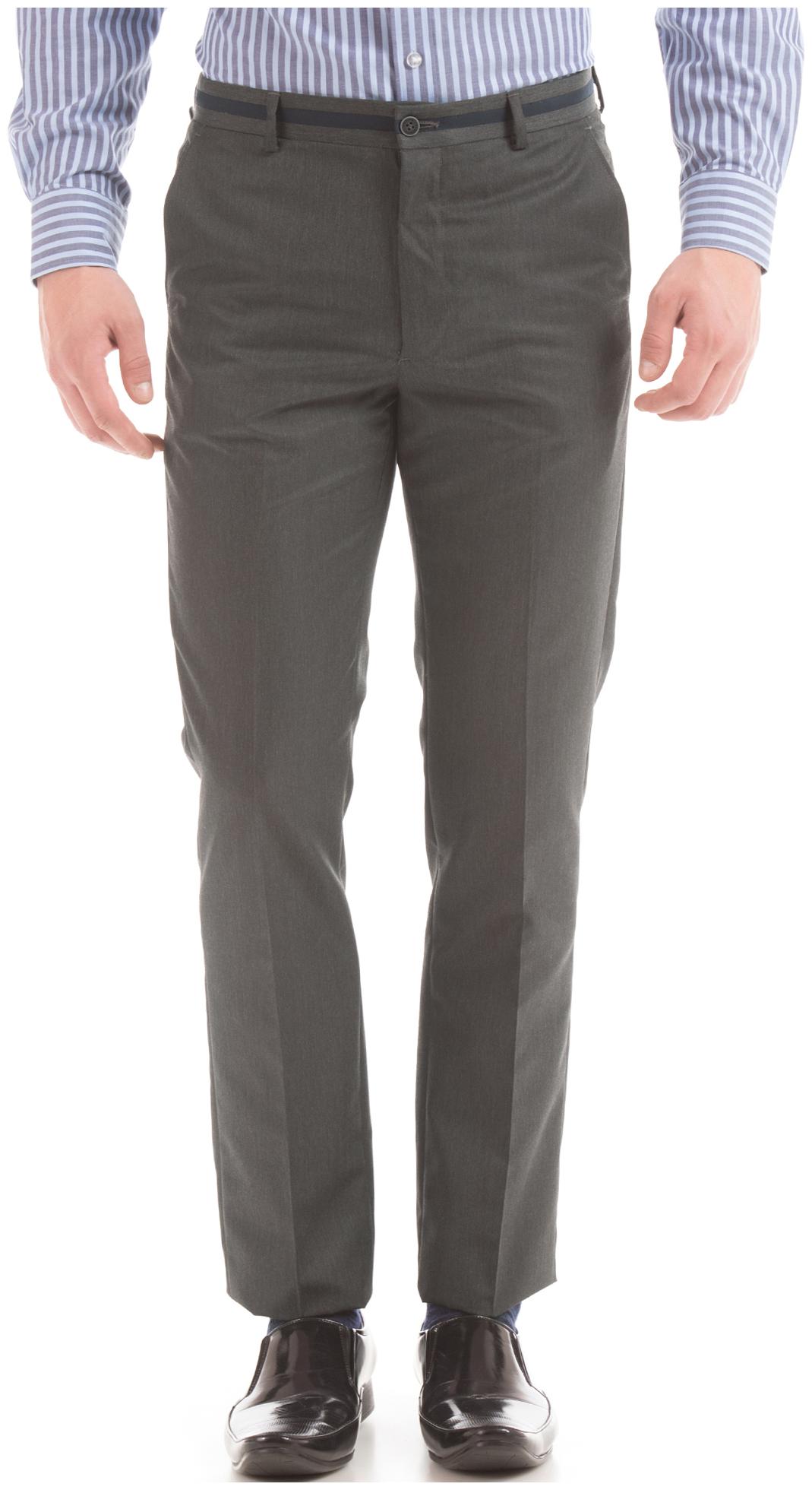 

Arrow Men Solid Tapered Fit Formal Trouser - Grey