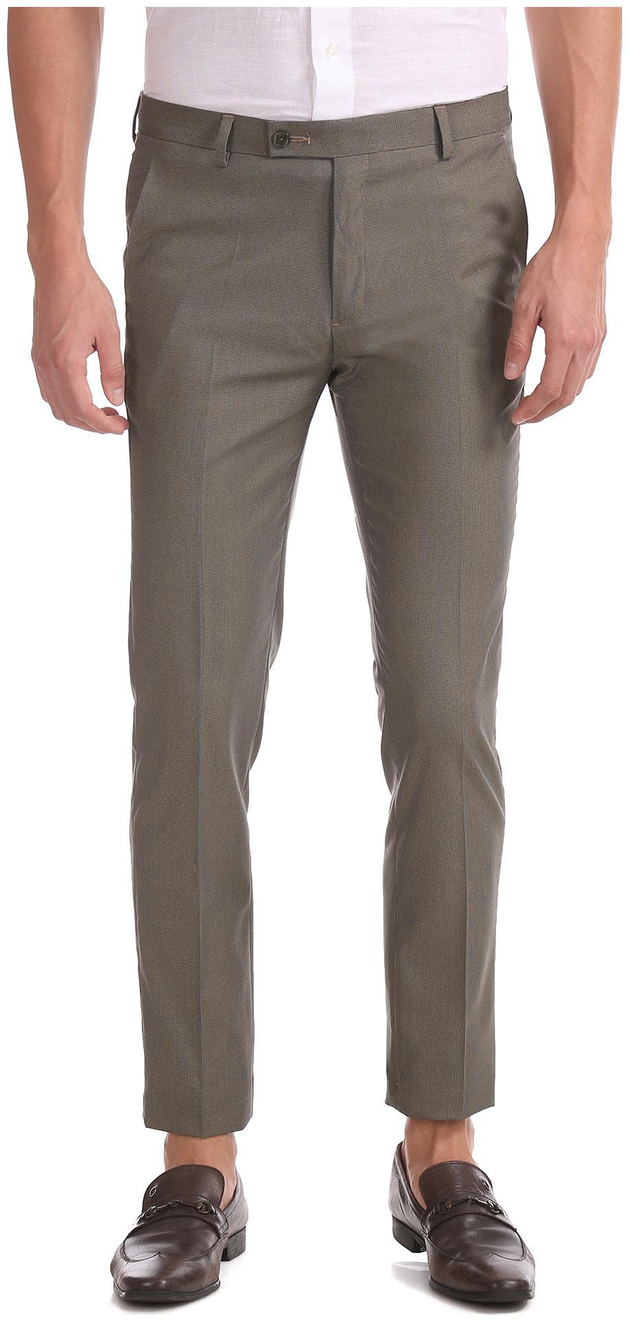 

Arrow Men Solid Slim Fit Formal Trouser - Brown