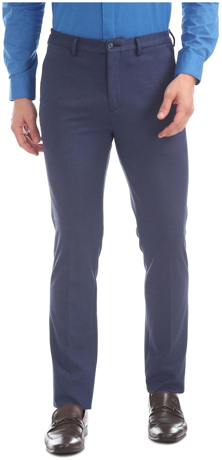 

Arrow Men Solid Slim Fit Formal Trouser - Blue