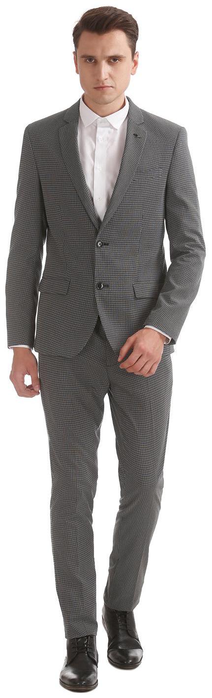 

Arrow Newyork Black Polyester Slim Fit Patterned Suit