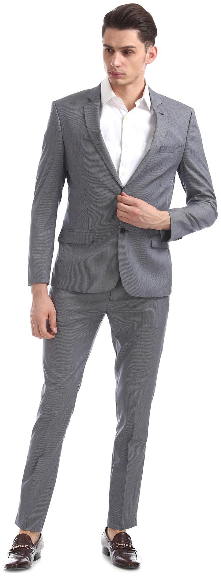 

Arrow Newyork Patterned Weave Two Piece Suit