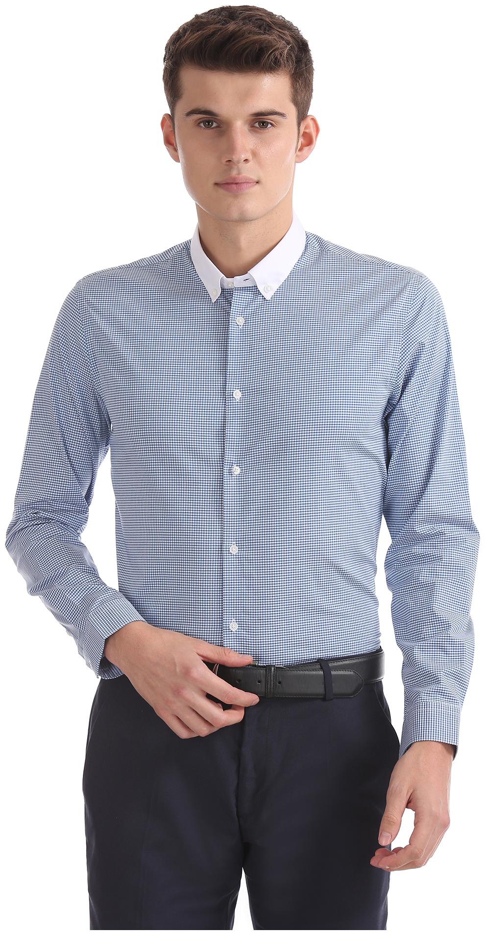 

Arrow Men Super slim fit Formal Shirt - Blue