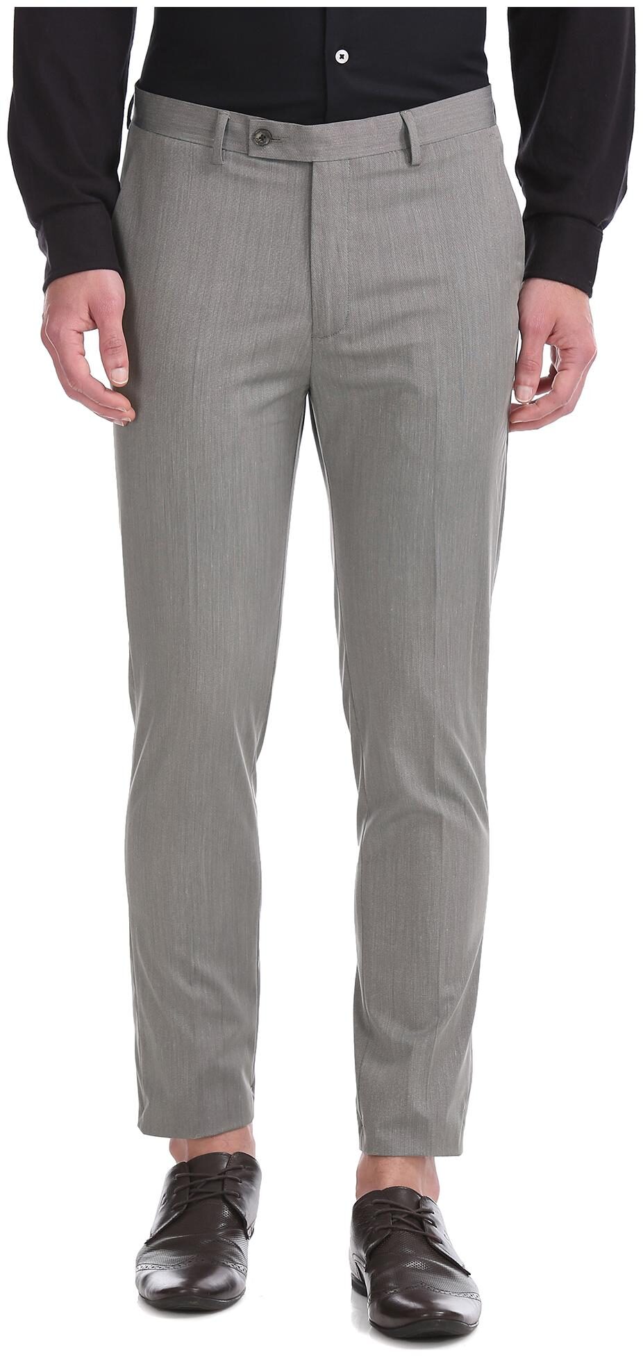 

Arrow Men Solid Skinny Fit Formal Trouser - Grey