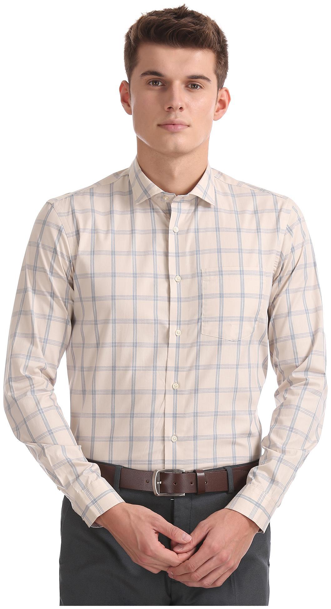 

Arrow Men Slim fit Formal Shirt - Beige
