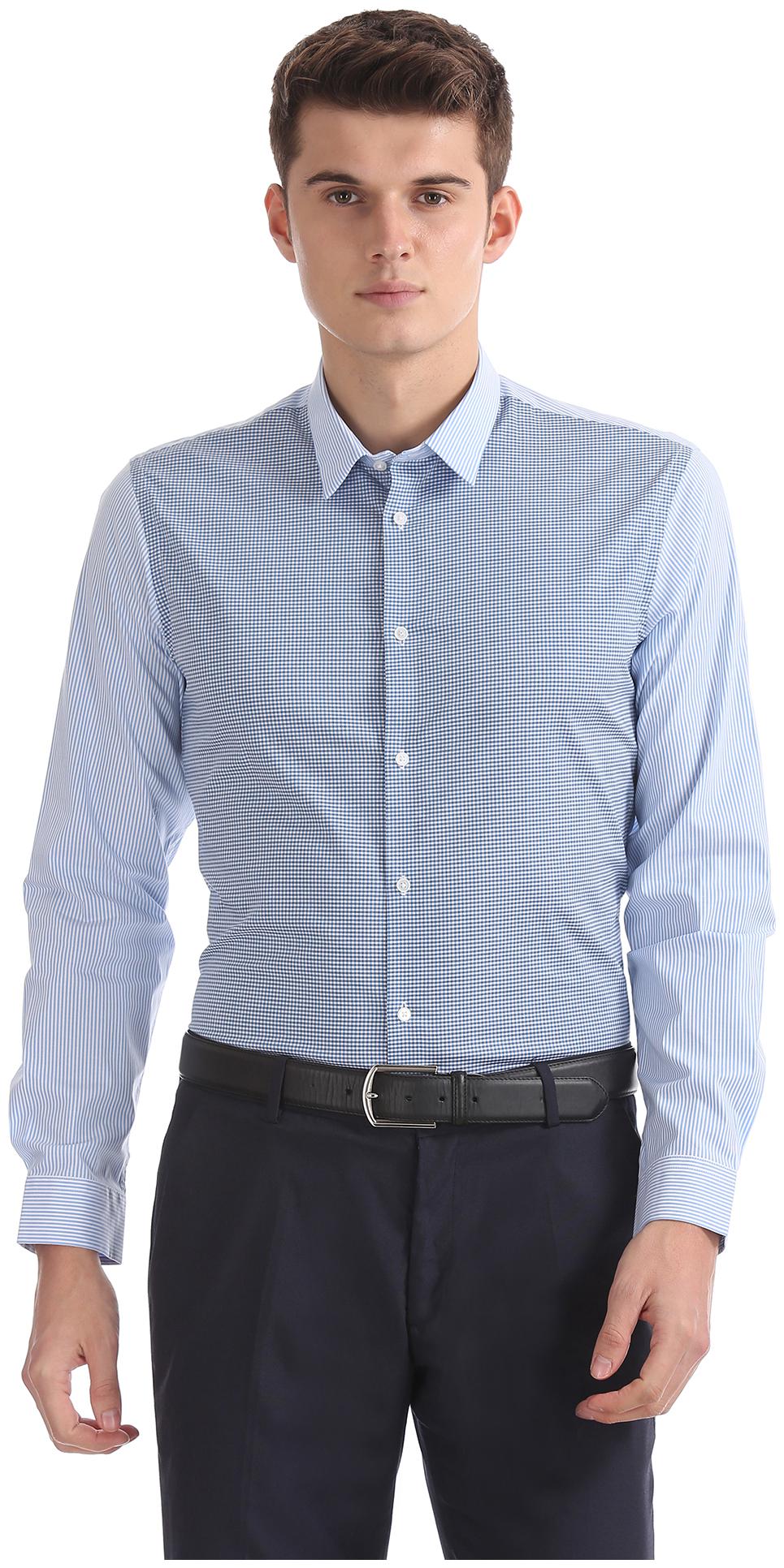 

Arrow Men Super slim fit Formal Shirt - Blue