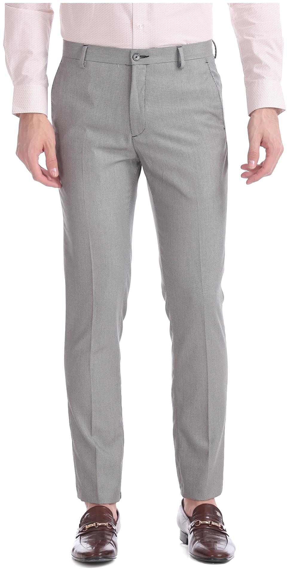 

Arrow Men Solid Skinny Fit Formal Trouser - Grey