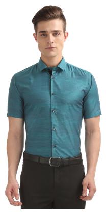 

Arrow Men Super slim fit Formal Shirt - Green