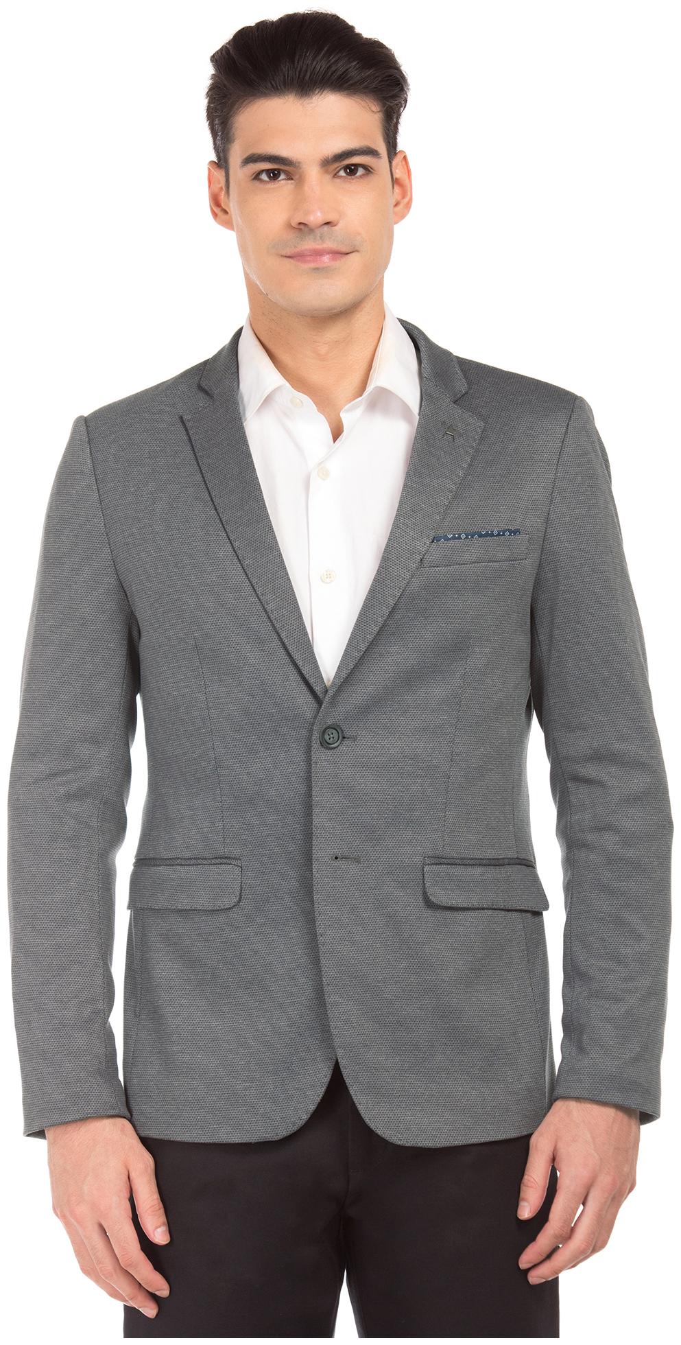 

Arrow Men Grey Solid Slim fit Single Breasted Blazer