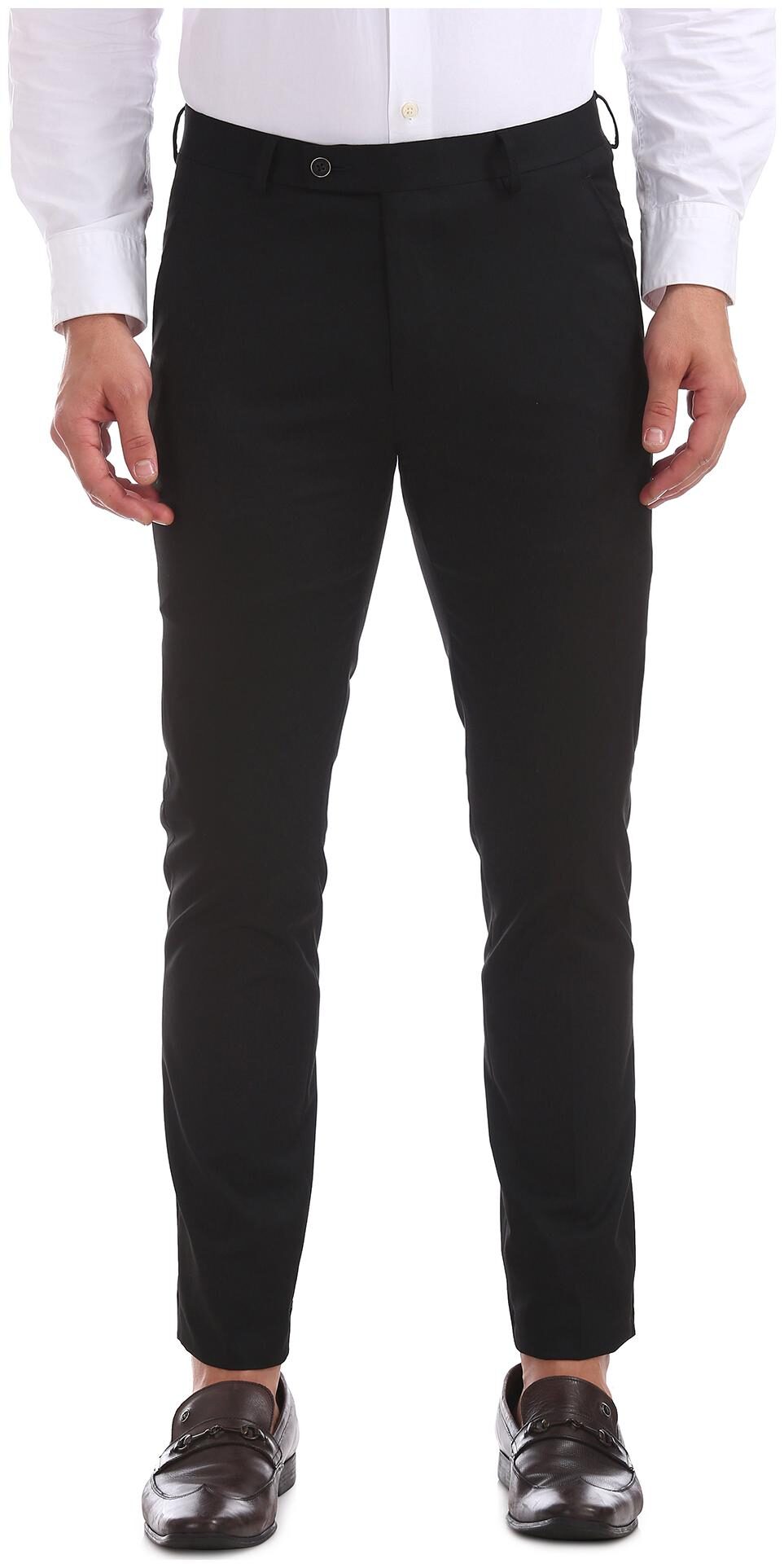 

Arrow Men Solid Skinny Fit Formal Trouser - Black