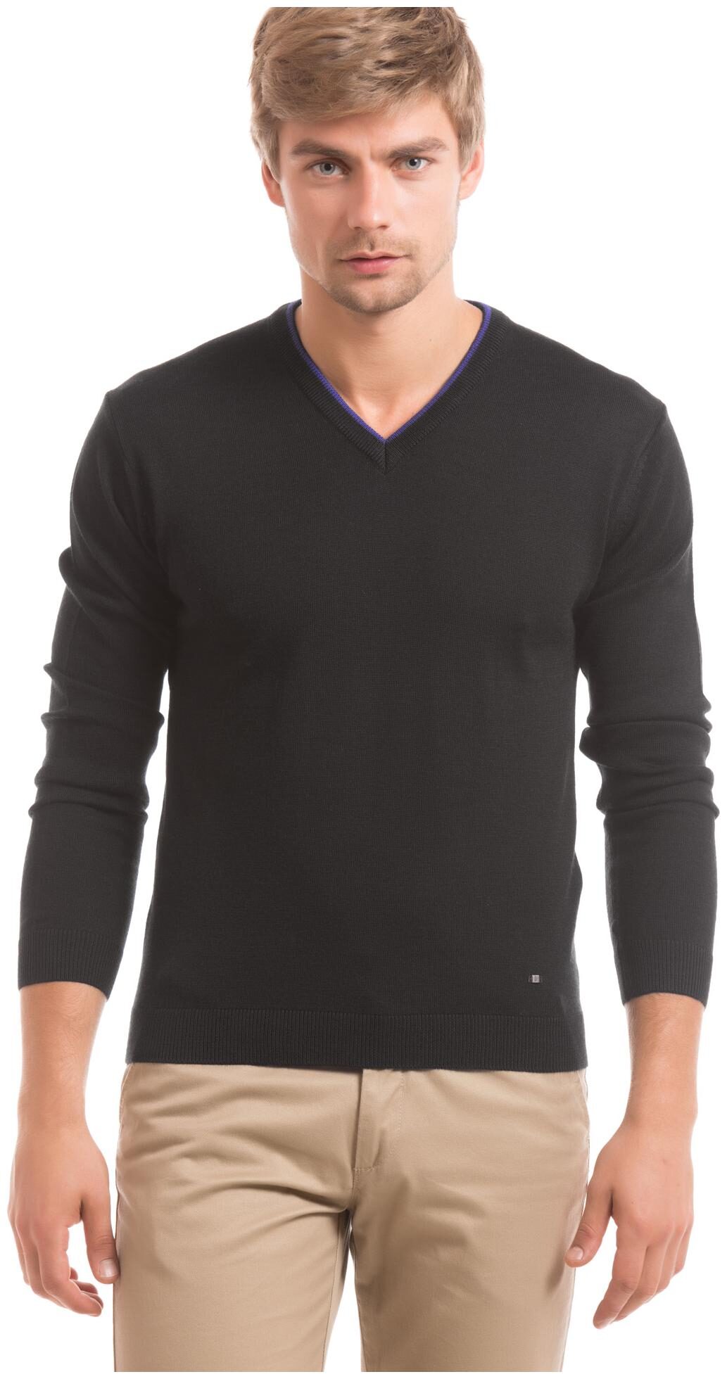 

Arrow Men Black V neck Pullover
