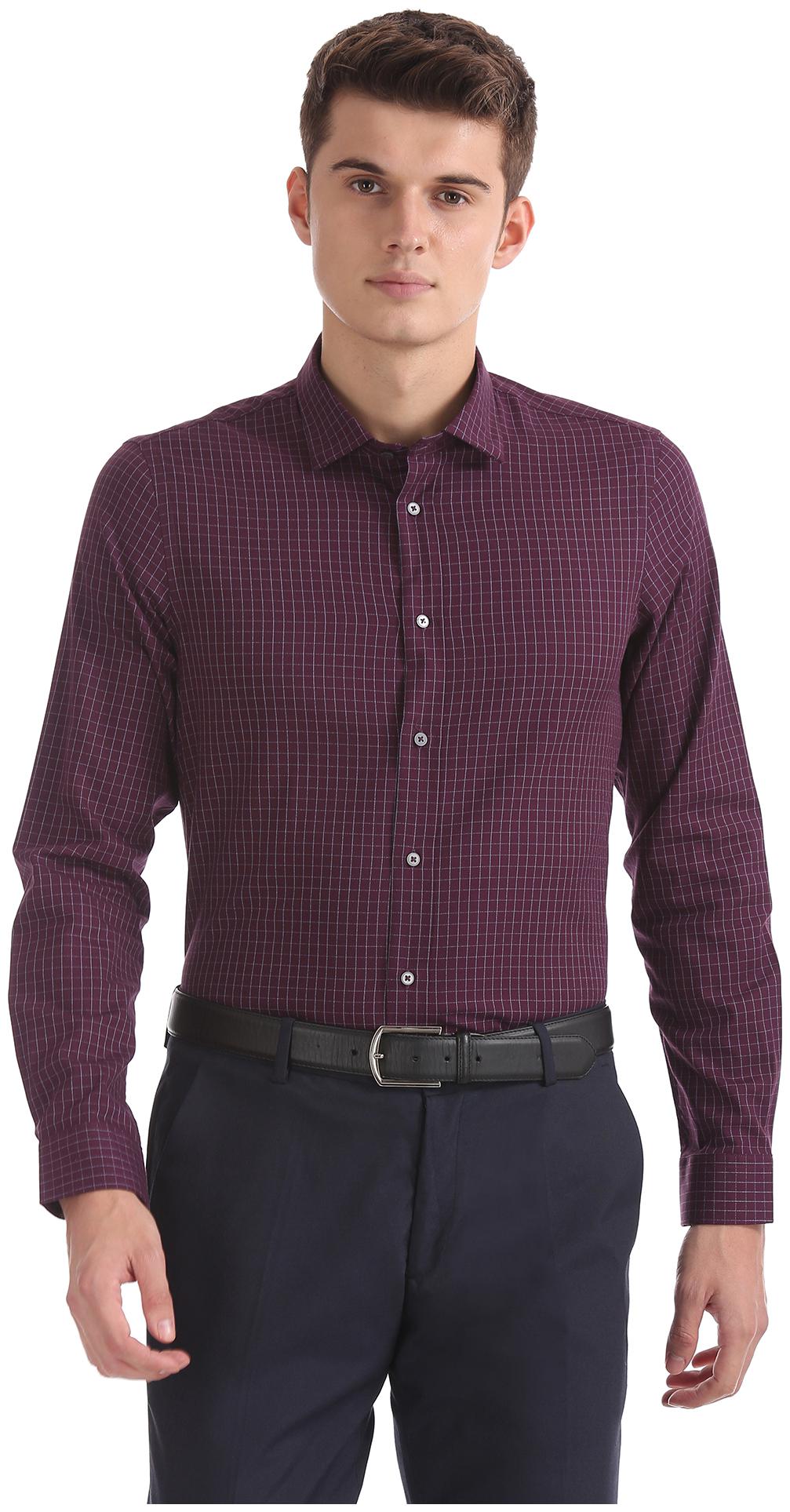 

Arrow Men Slim fit Formal Shirt - Purple