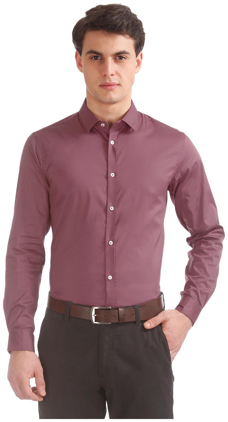 

Arrow Men Slim fit Formal Shirt - Maroon