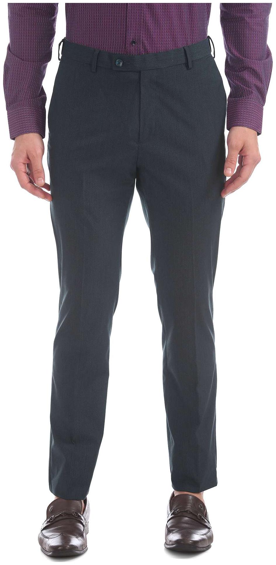 

Arrow Men Solid Tapered Fit Formal Trouser - Blue