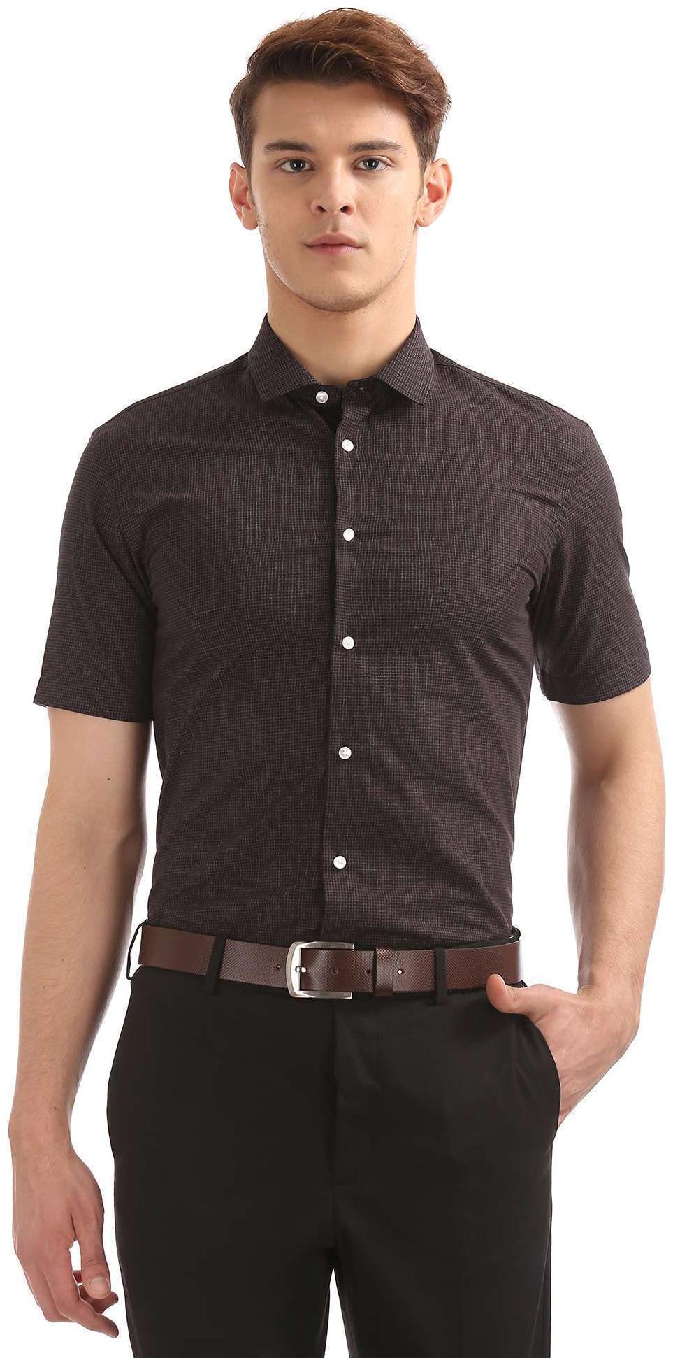 

Arrow Men Super slim fit Formal Shirt - Black