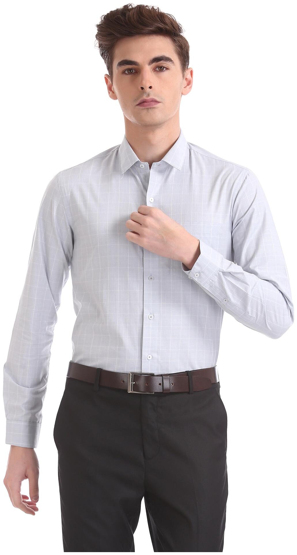 

Arrow Men Slim fit Formal Shirt - Grey