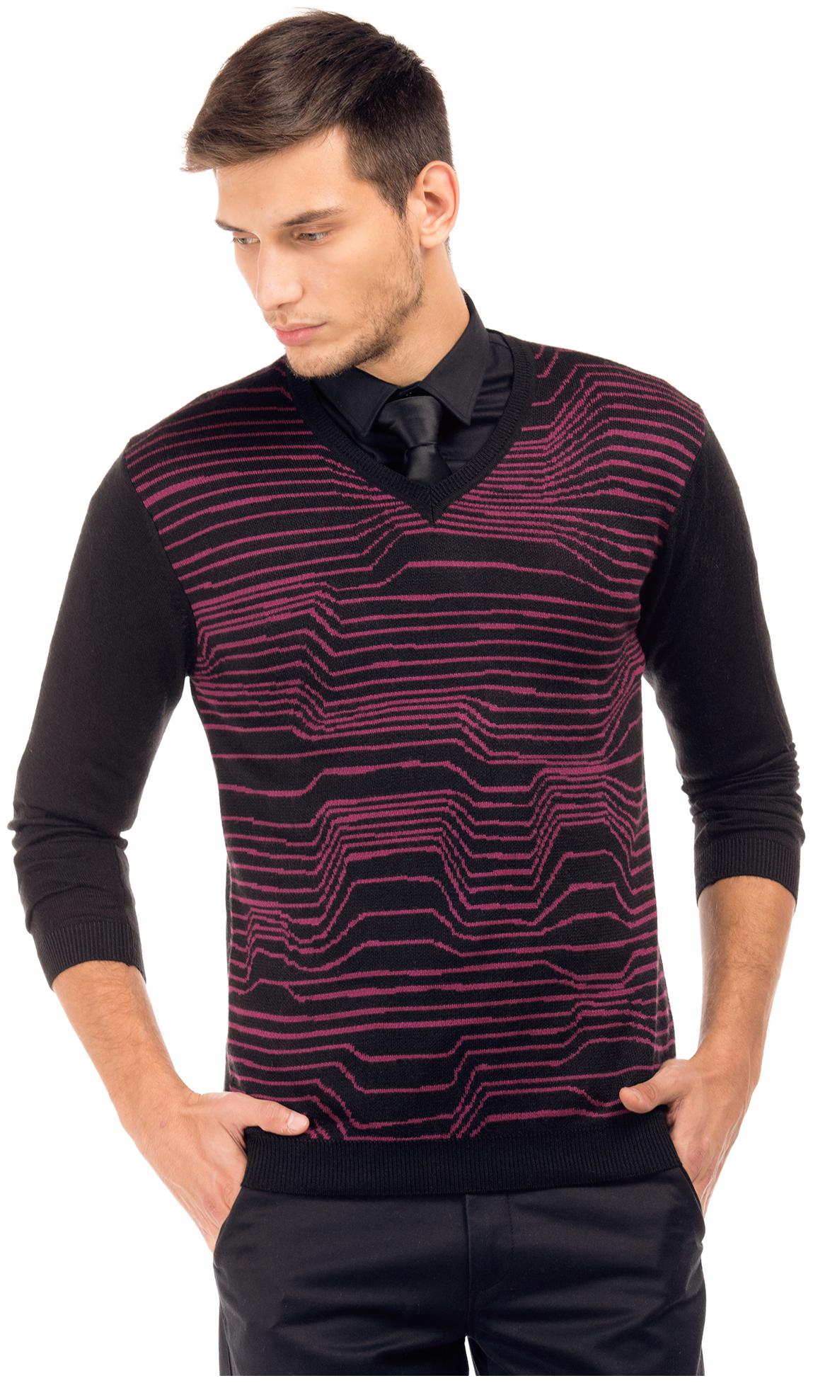

Arrow Men Black V neck Pullover