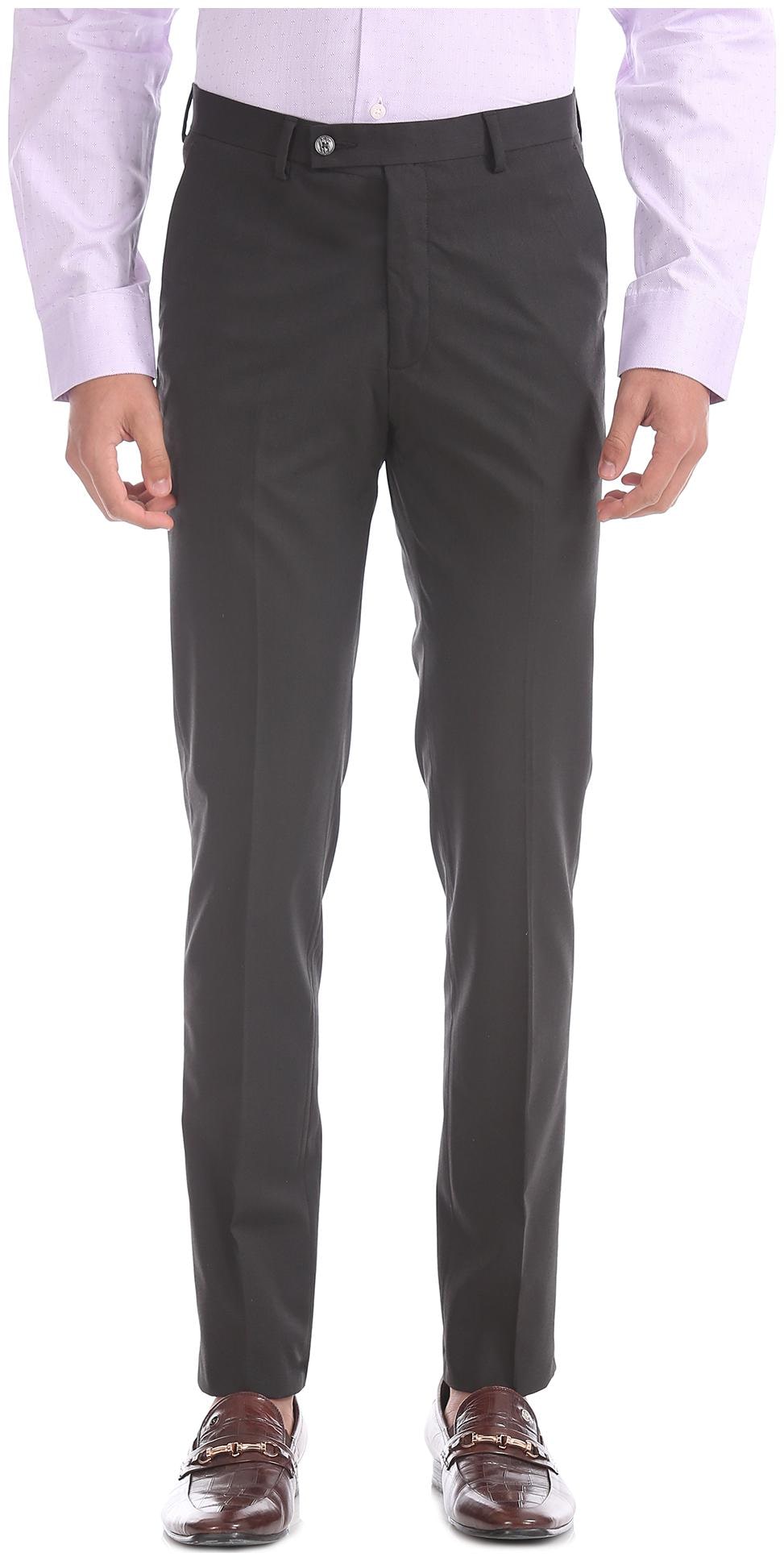 

Arrow Men Solid Slim Fit Formal Trouser - Grey