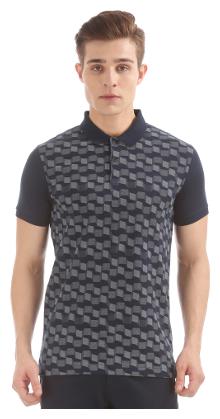 

Arrow Men Blue Regular fit Cotton Polo collar T-Shirt - Pack Of 1