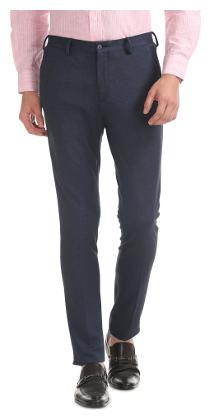 

Arrow Men Solid Slim Fit Formal Trouser - Blue