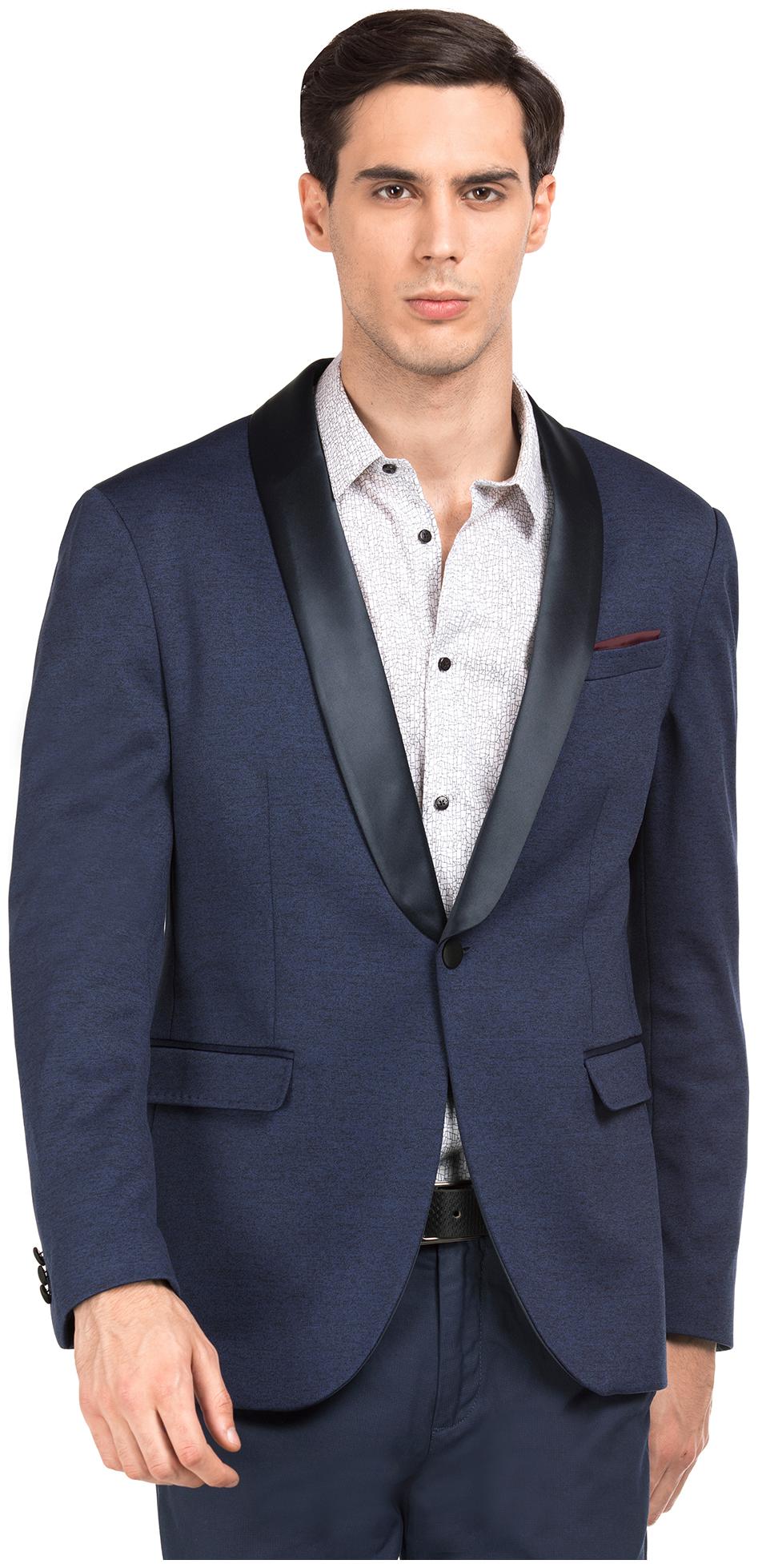 

Arrow Men Blue Solid Slim fit Single Breasted Blazer