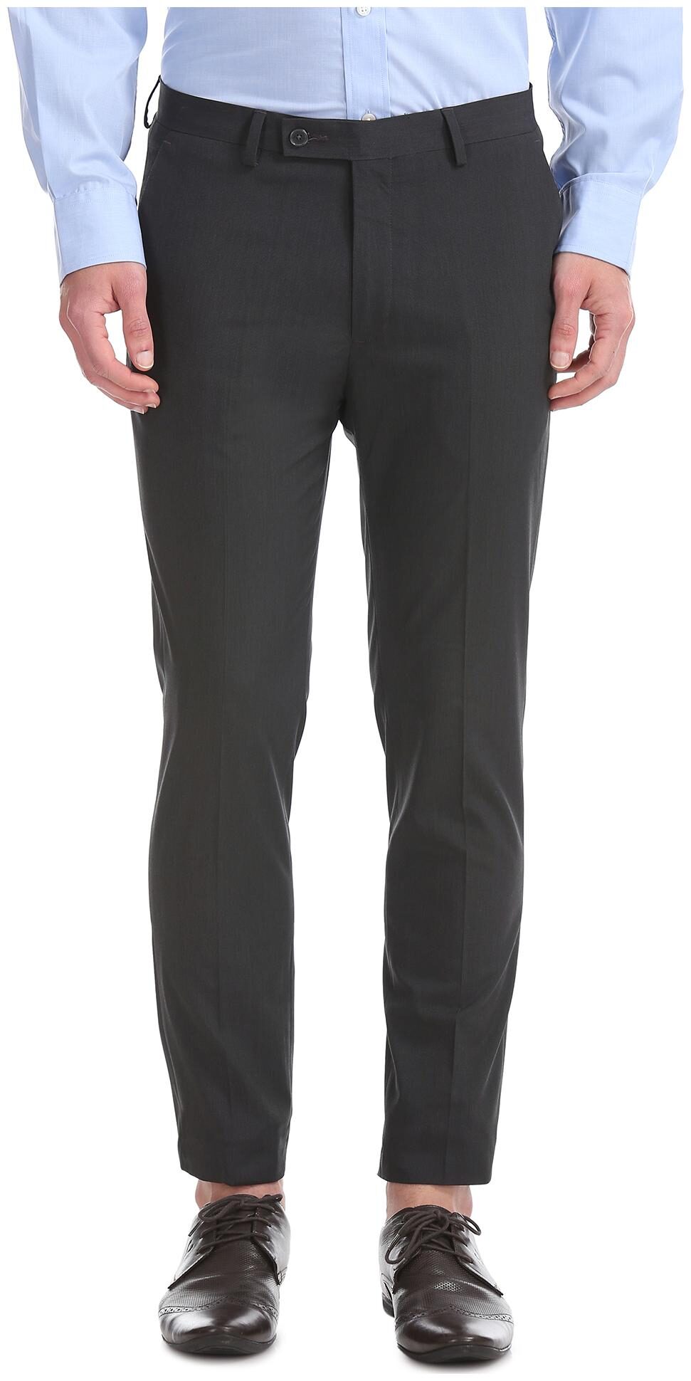 

Arrow Men Solid Skinny Fit Formal Trouser - Grey
