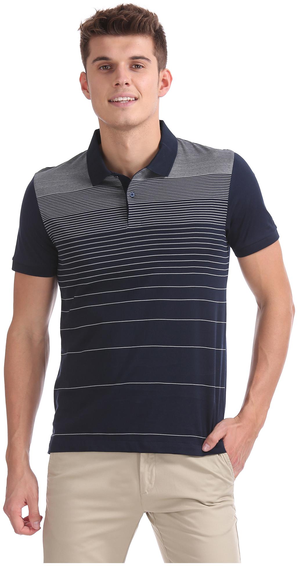 

Arrow Men Blue Regular fit Cotton Polo collar T-Shirt - Pack Of 1