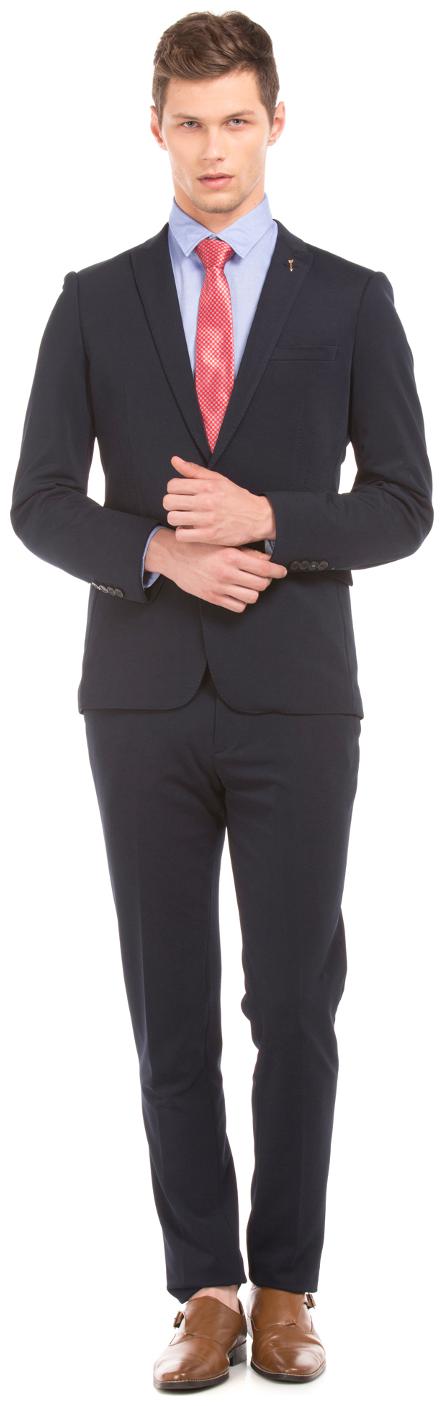 

Arrow Newyork Blue Polyester Two Piece English Suit
