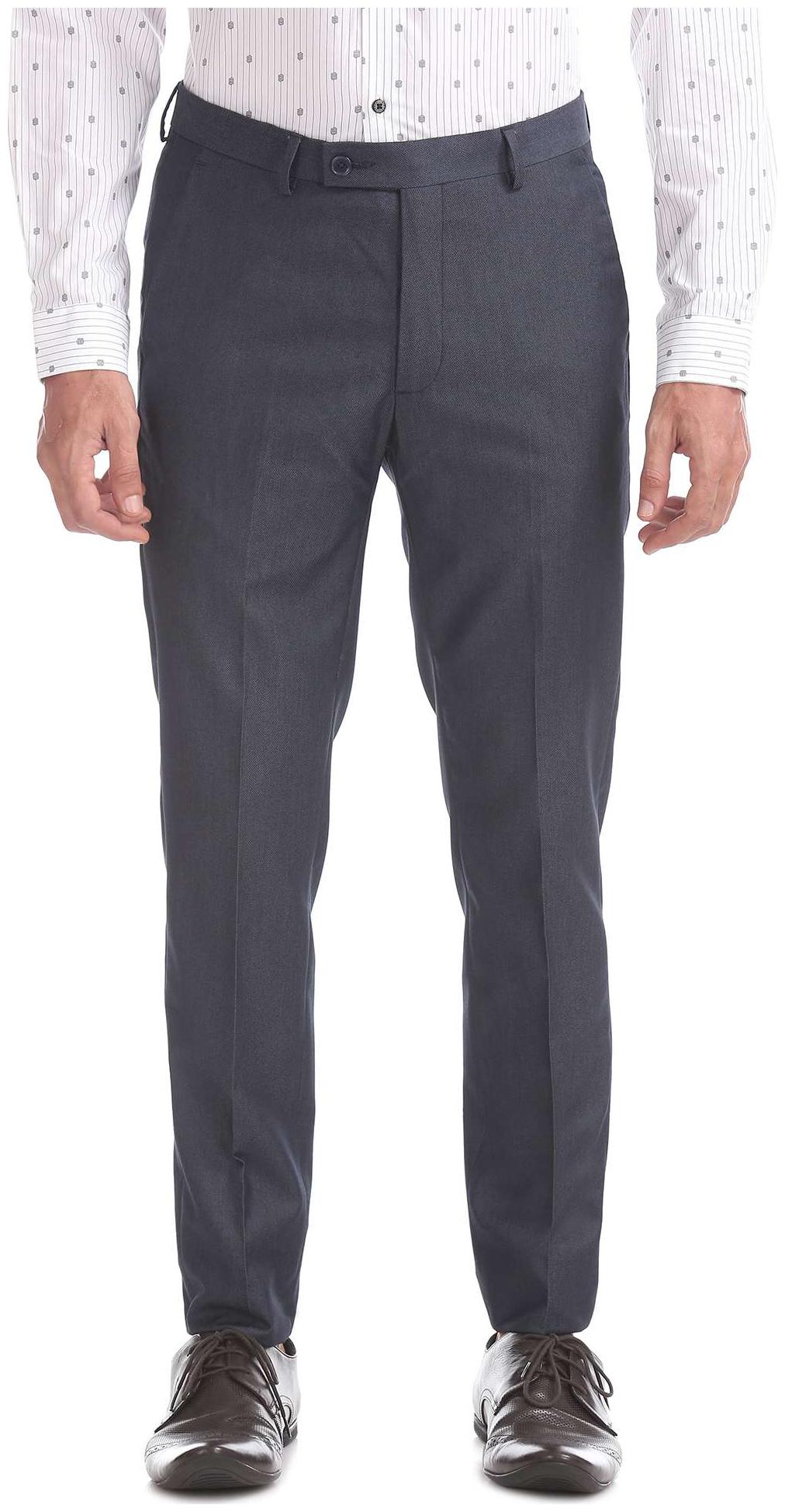 

Arrow Men Solid Slim Fit Formal Trouser - Blue