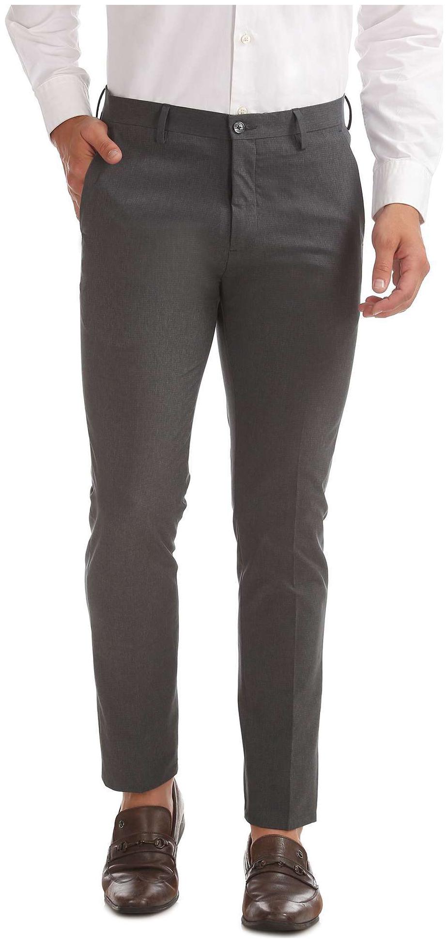 

Arrow Men Solid Slim Fit Formal Trouser - Grey