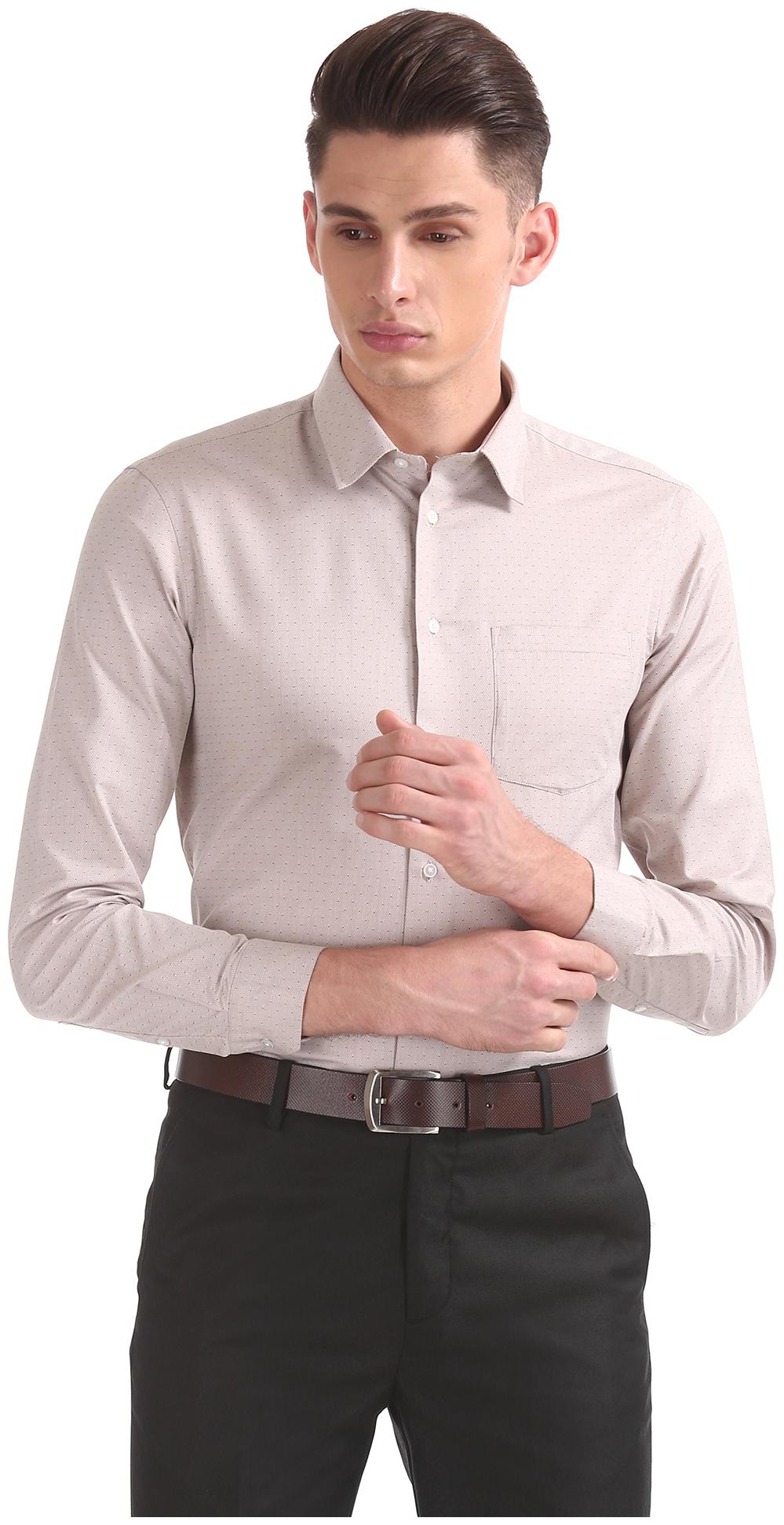 

Arrow Men Slim fit Formal Shirt - Beige