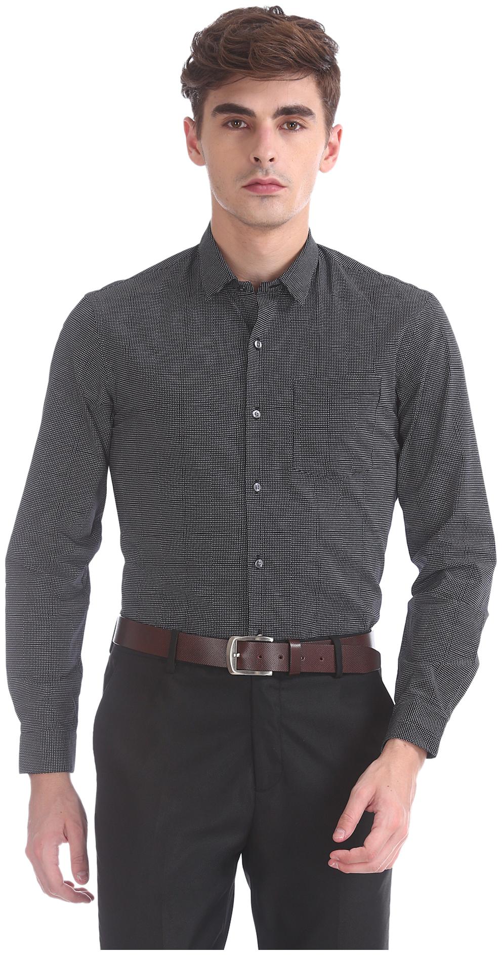 

Arrow Men Super slim fit Formal Shirt - Black