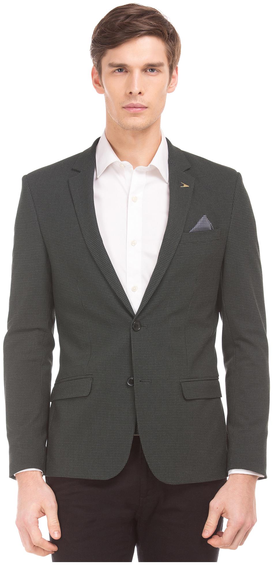 

Arrow Patterned Notch Lapel Blazer