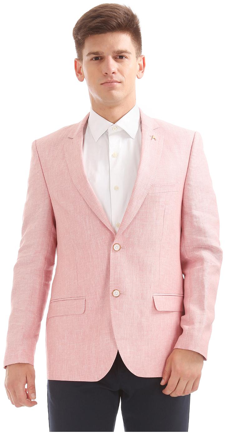 

Arrow Pink Linen Regular Fit Linen Blazer