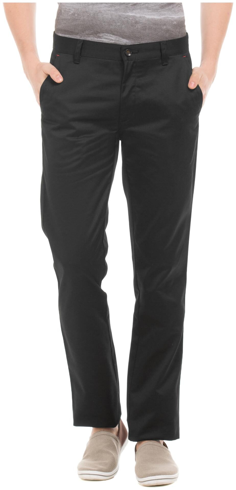 

Arrow Men Black Solid Slim fit Regular trousers