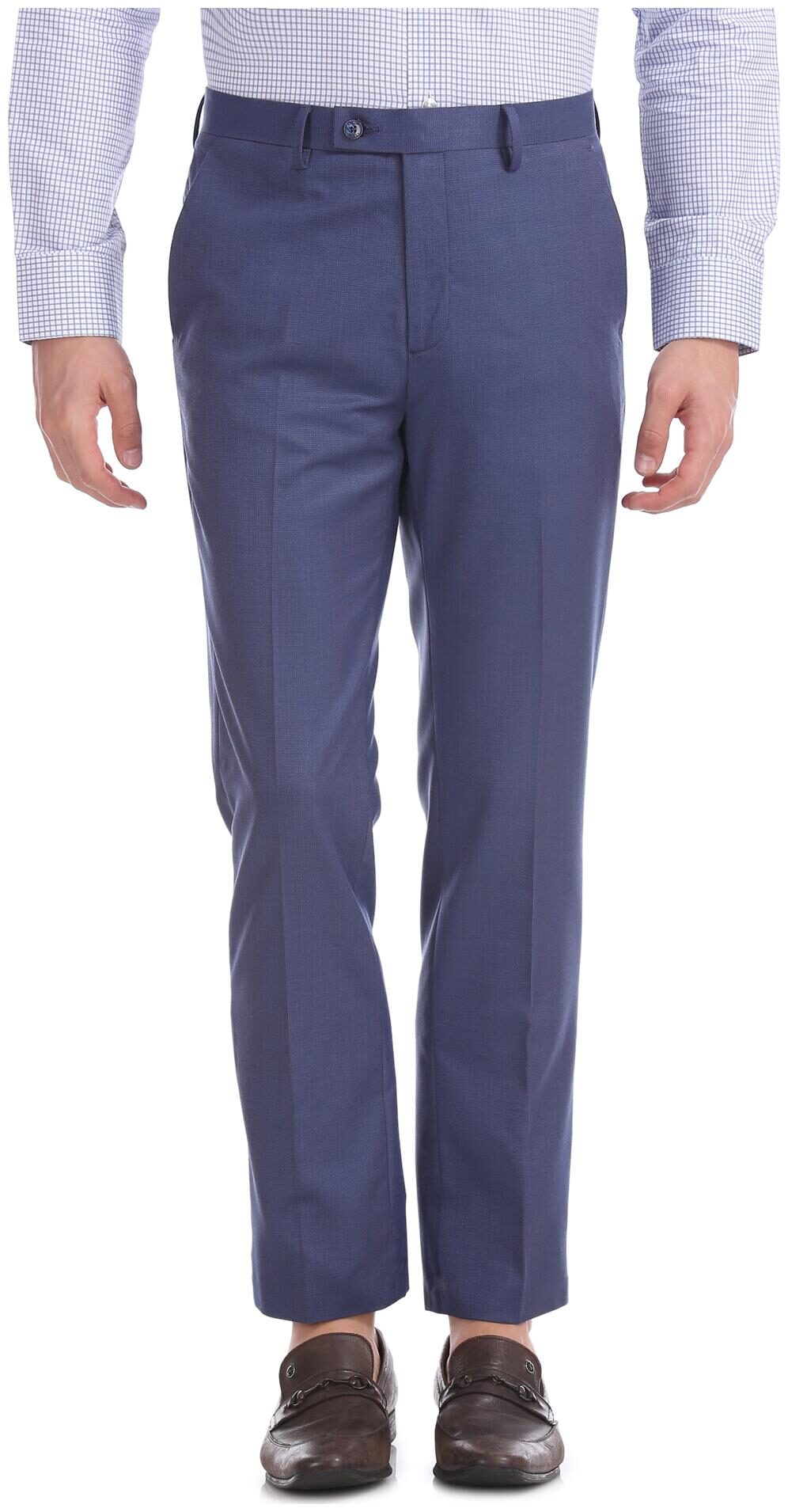 

Arrow Men Solid Tapered Fit Formal Trouser - Blue