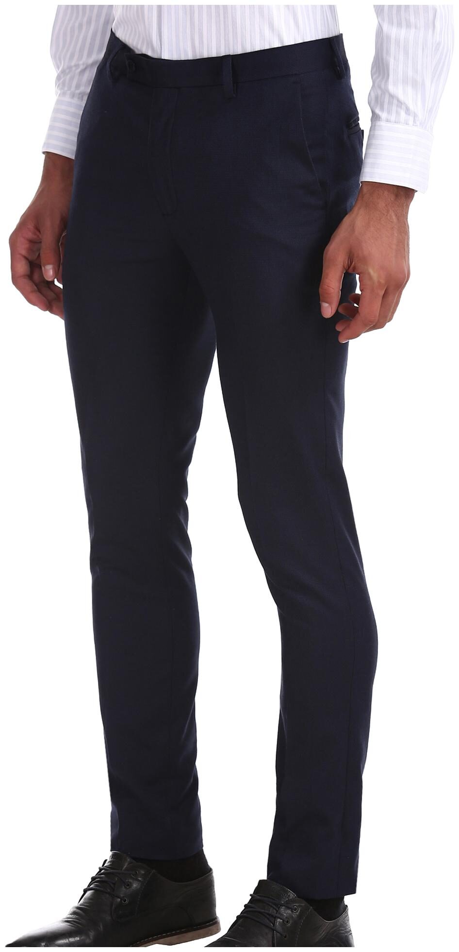 

Arrow Men Textured Skinny Fit Formal Trouser - Blue