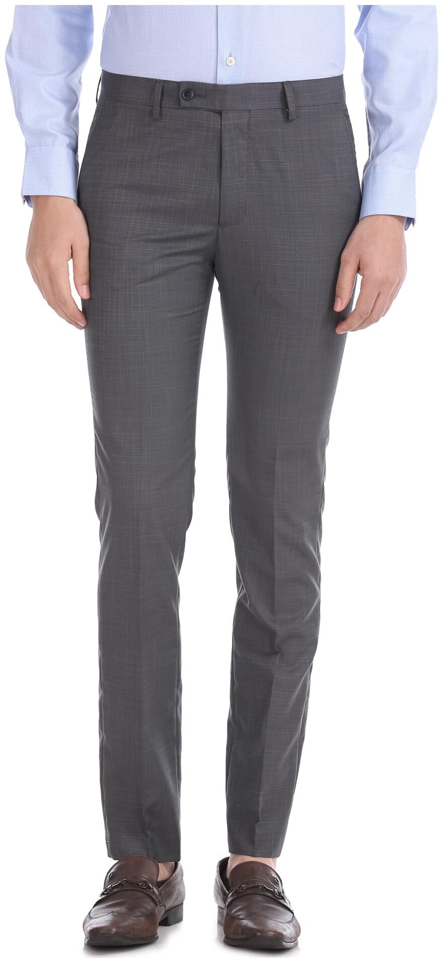 

Arrow Men Solid Slim Fit Formal Trouser - Grey