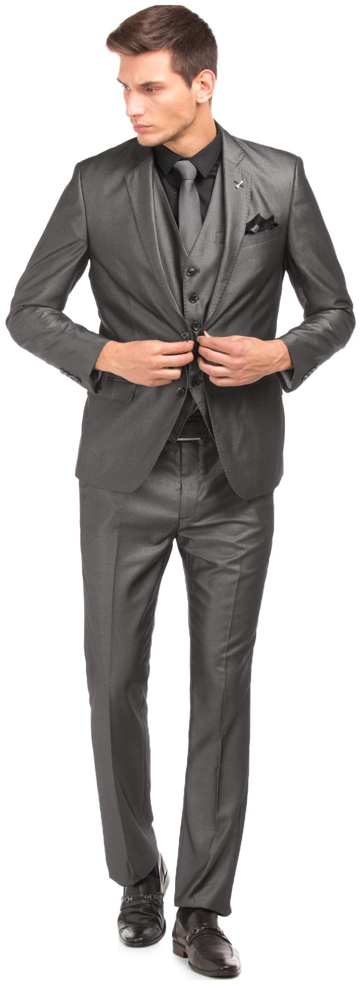 

Arrow Polyester Solid Men Single Breasted Suit - Grey